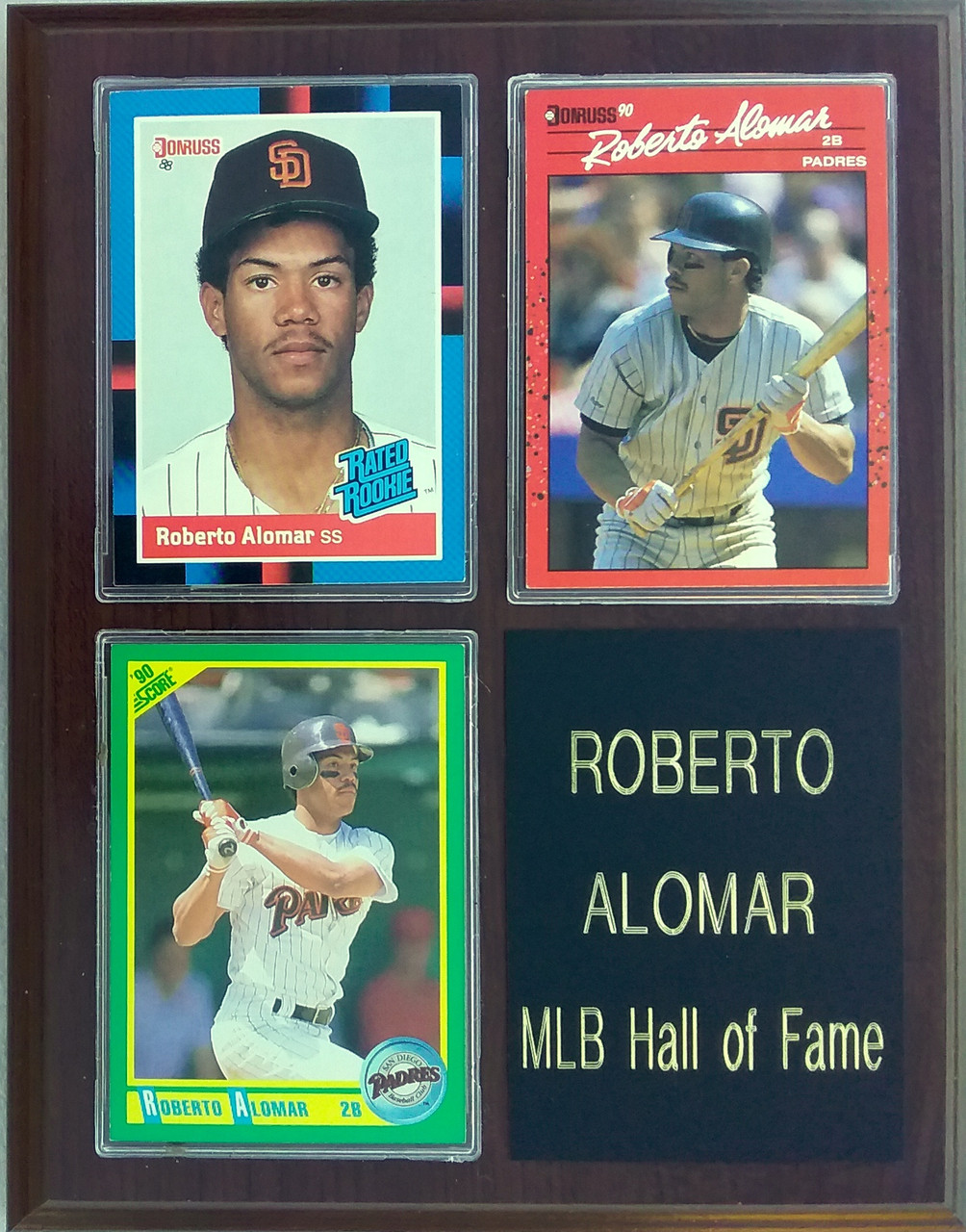 Roberto Alomar San Diego Padres 3-Card 7x9 Plaque