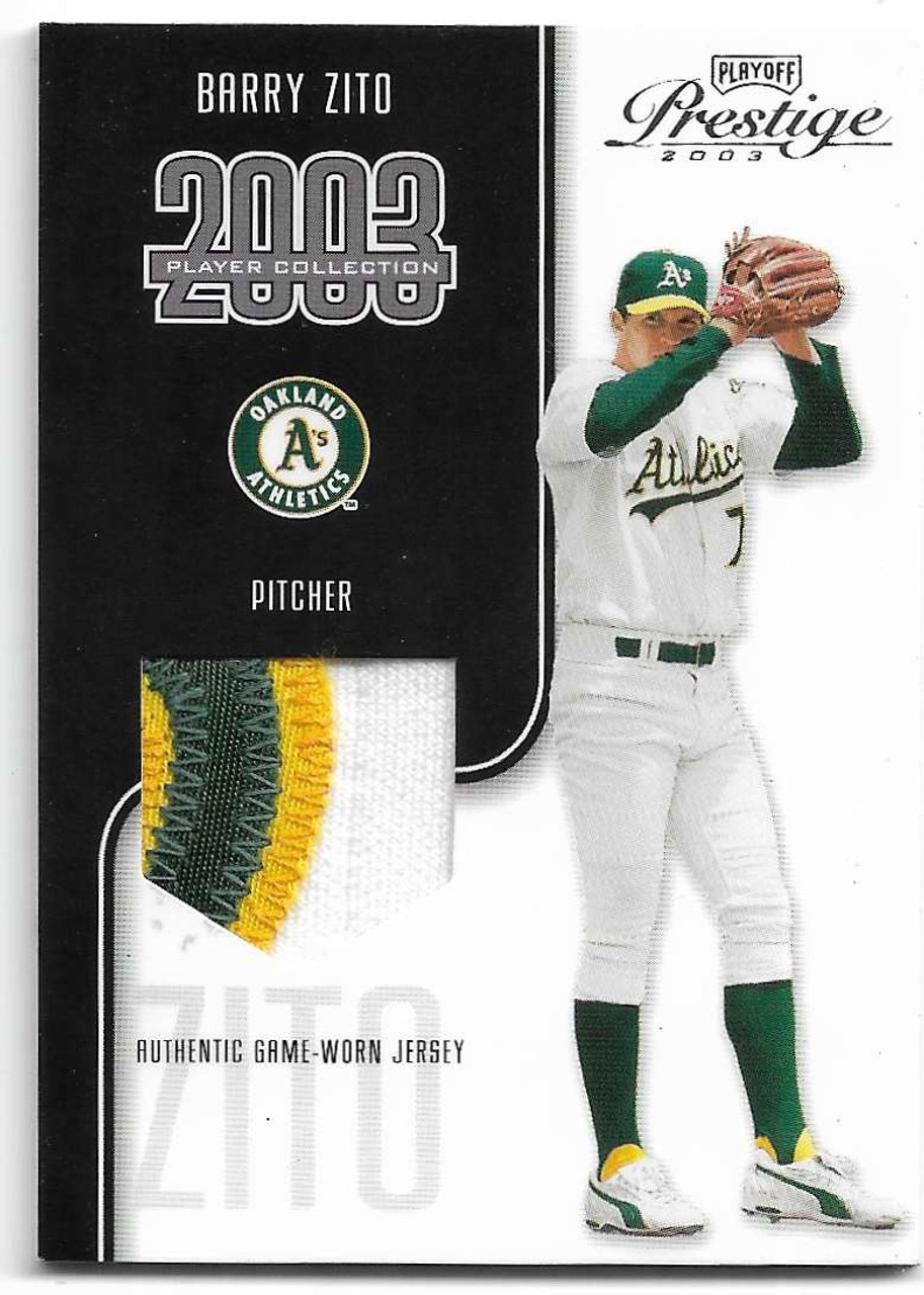 Barry Zito 2003 Playoff Prestige Player Collection 3-COLORS JERSEY