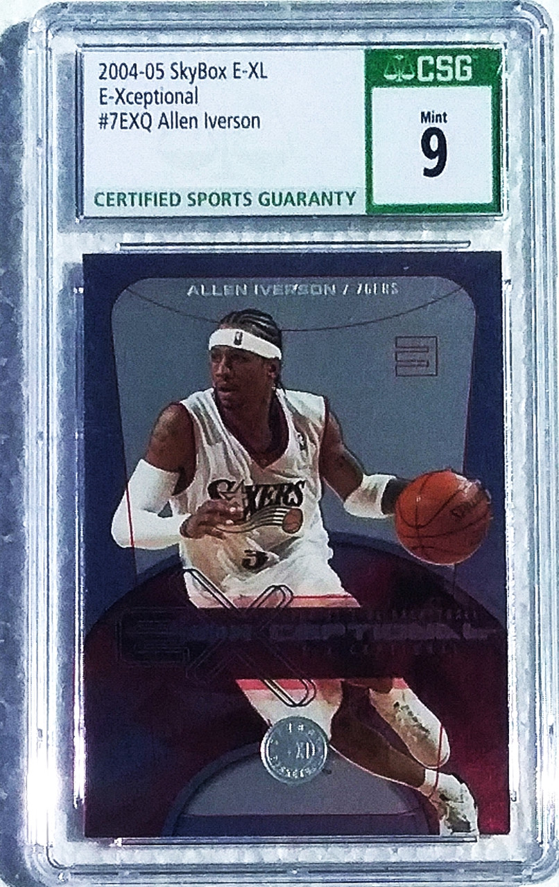 Allen Iverson 2004-05 Skybox E-XL E-Xceptional Card 7EXQ Graded 9 CSG