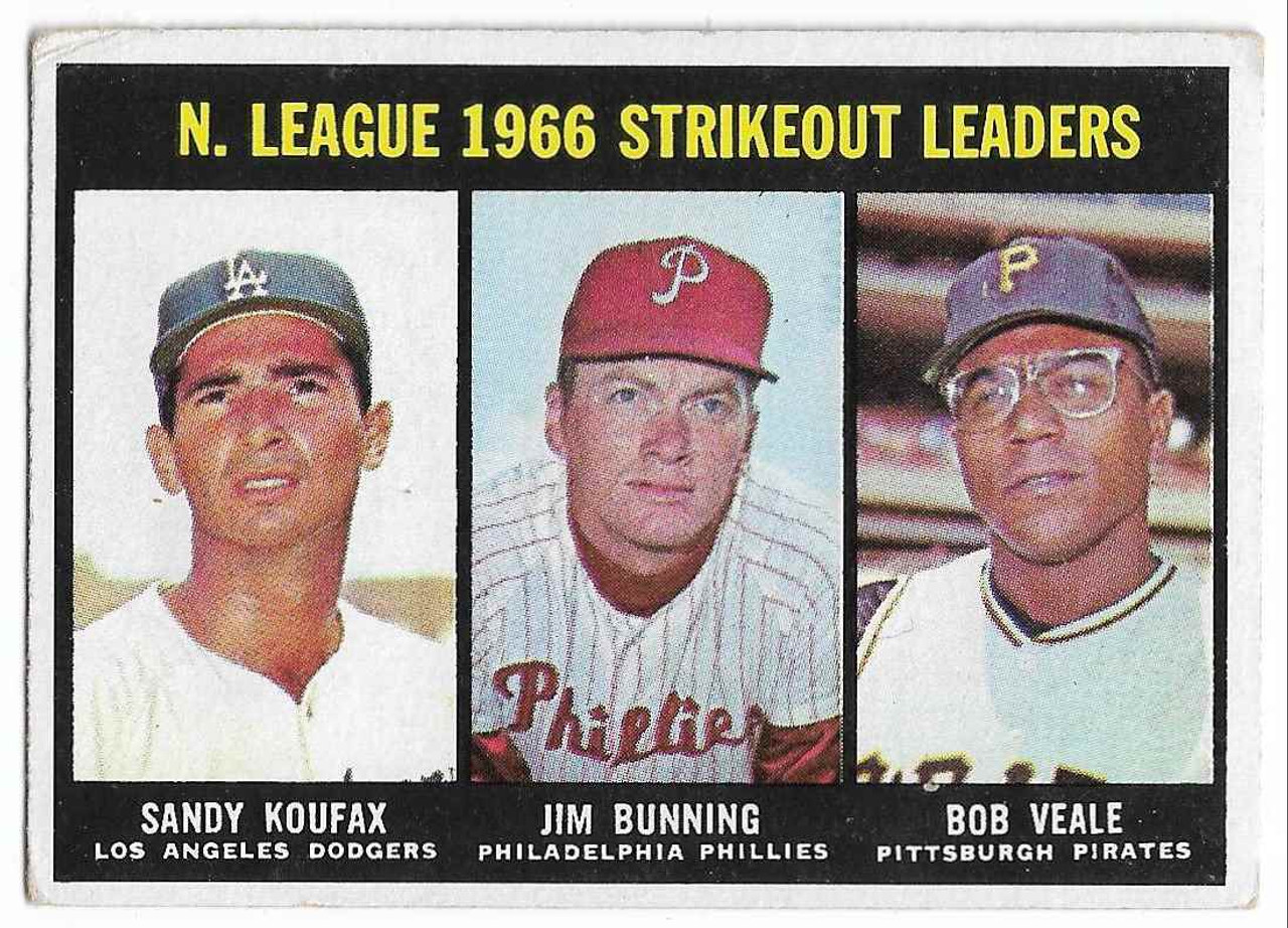 Sandy Koufax Tony Cloninger Don Drysdale 1965 Pitching Leaders