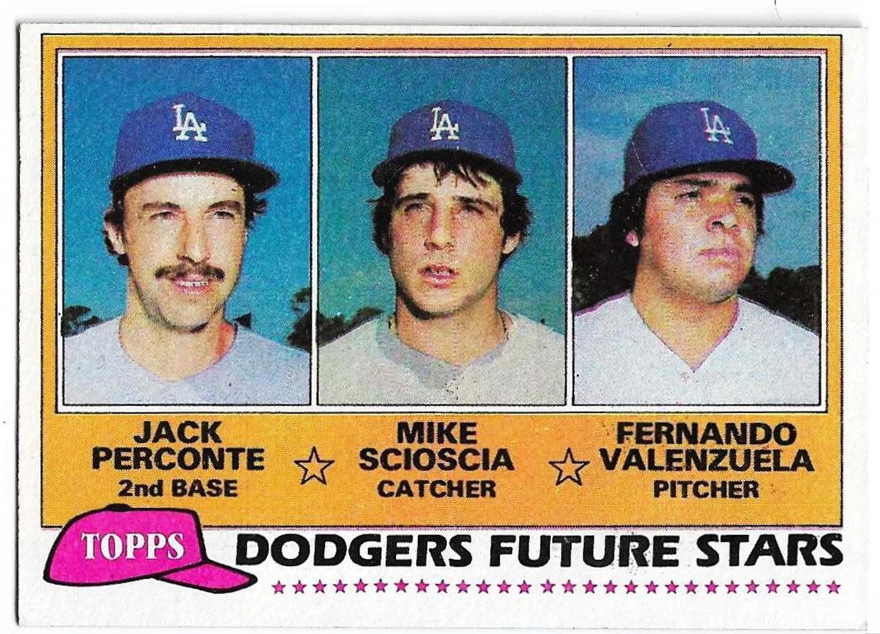 Fernando Valenzuela/Mike Scioscia 1981 Topps Rookie Card 302