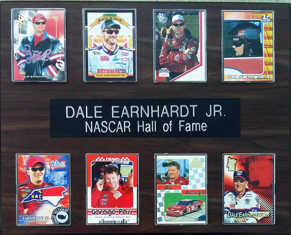 Dale Earnhardt Jr. 8-Card 12x15 Cherry-Finished Plaque