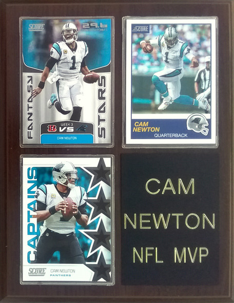 Cam Newton Carolina Panthers 3-Card 7x9 Plaque