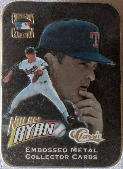 Nolan Ryan 1994 Classic Embossed Metal Card Set in a Tin Container