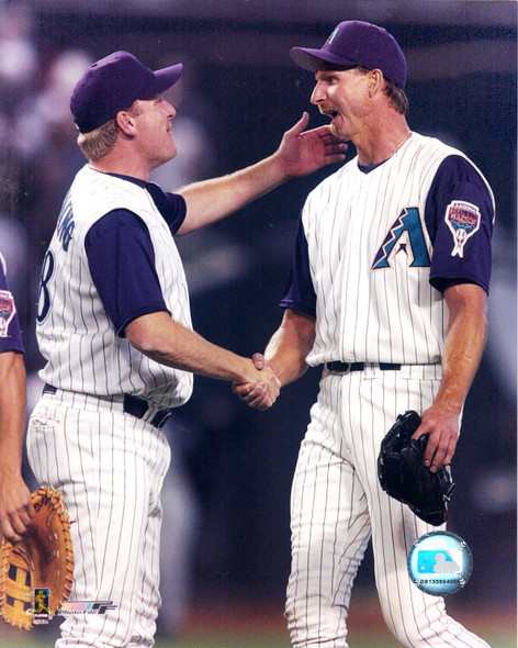 Curt Schilling Randy Johnson Arizona Diamondbacks 8x10" Photo A
