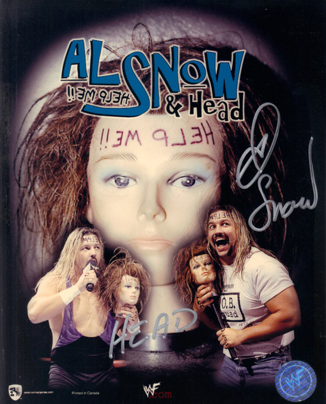 Al Snow WWF Pro Wrestling Autographed 8x10 Photo with Silver Sharpie