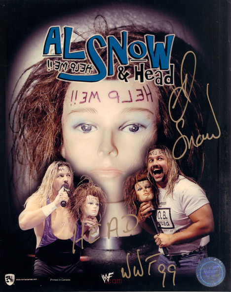 Al Snow WWF Pro Wrestling Autographed 8x10 Photo with Gold Sharpie