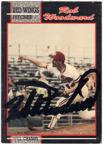 Rob Woodward Rochester Red Wings Autographed 1991 Red Wings Card
