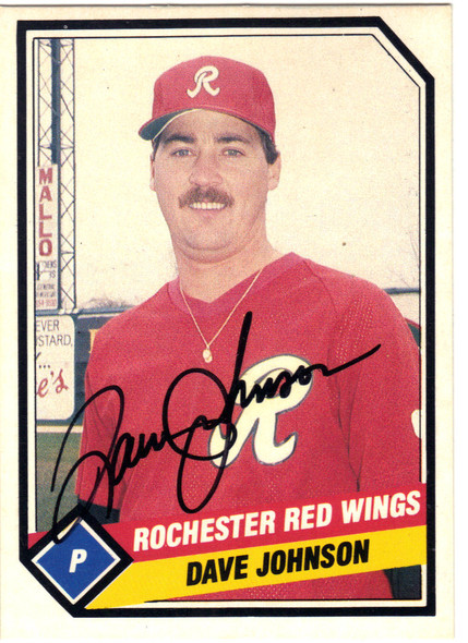 Dave Johnson Rochester Red Wings Autographed 1989 CMC Card