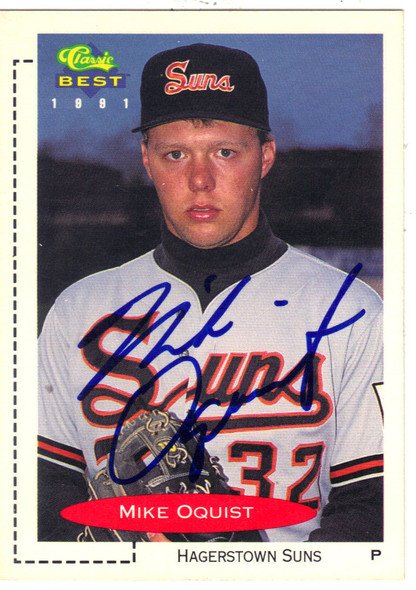 Mike Oquist Autographed 1991 Classic Best Card