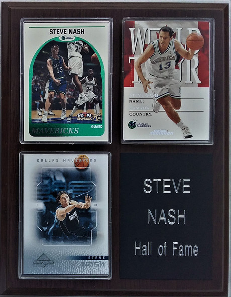Steve Nash Dallas Mavericks 3-Card 7x9 Plaque