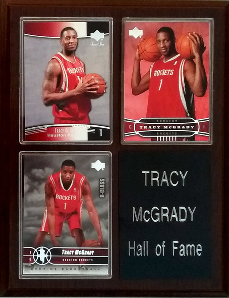 Tracy McGrady Houston Rockets 3-Card 7x9 Plaque
