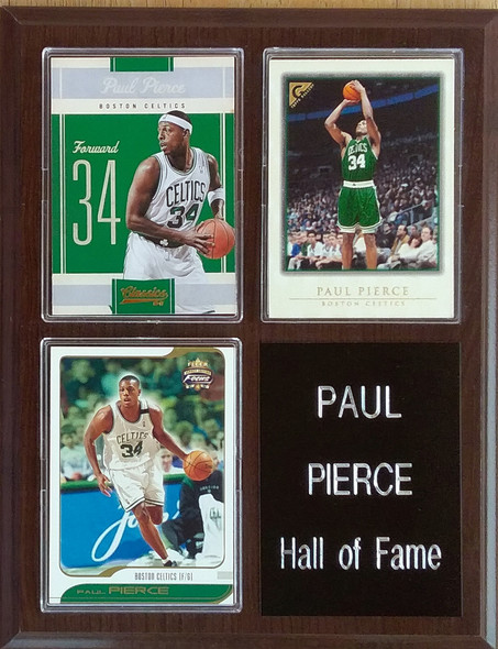 Paul Pierce Boston Celtics HOF 3-Card 7x9 Plaque