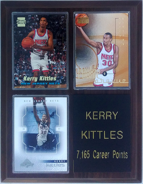 Kerry Kittles New Jersey Nets 3-Card Plaque
