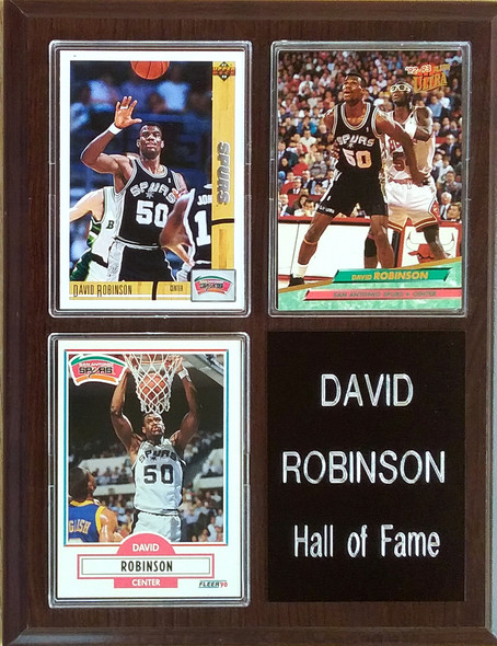 David Robinson San Antonio Spurs 3-Card Plaque