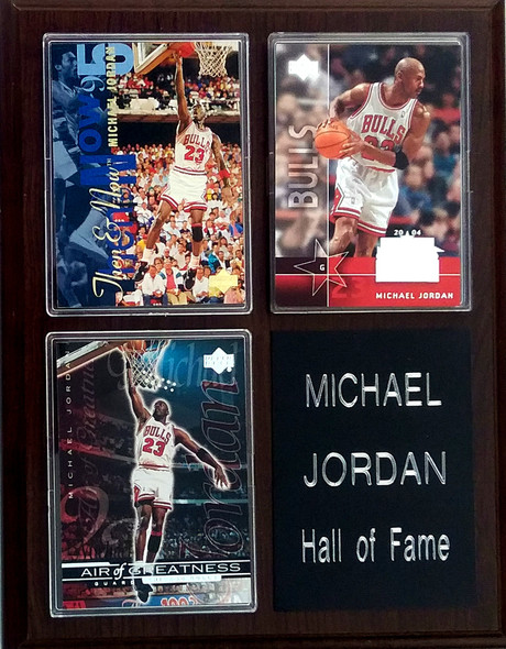 Michael Jordan Chicago Bulls 3-Card 7x9 Plaque