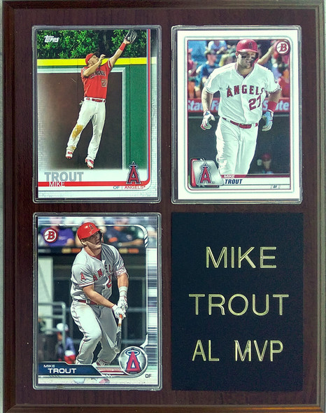 Mike Trout Los Angeles Angels 3-Card 7x9 Plaque