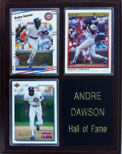 Andre Dawson Chicago Cubs 3-Card 7x9 Plaque