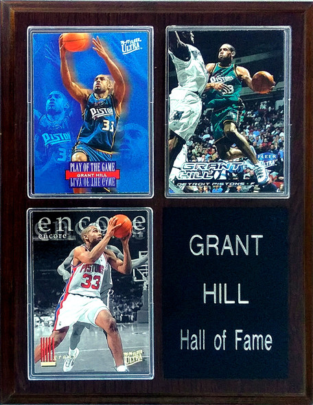 Grant Hill Detroit Pistons 3-Card Plaque
