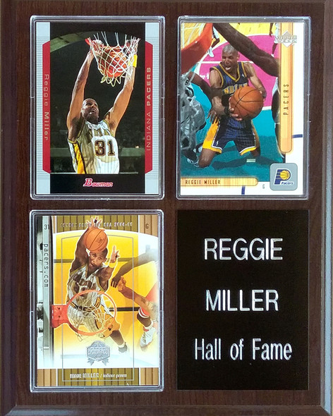 Reggie Miller Indiana Pacers 3-Card Plaque