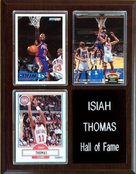 Isiah Thomas Detroit Pistons 3-Card 7x9 Plaque