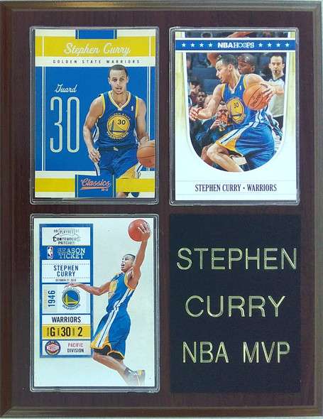 Stephen Curry Golden State Warriors 3-Card 7x9 Plaque