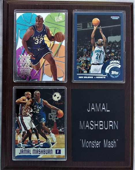 Jamal Mashburn Dallas Mavericks 3-Card Plaque