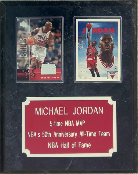 Michael Jordan Chicago Bulls 2-Card 8x10" Stats Plaque