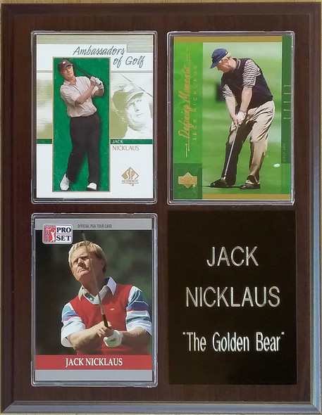 Jack Nicklaus PGA  3-Card 7x9 Plaque