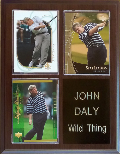 John Daly PGA  3-Card 7x9 Plaque