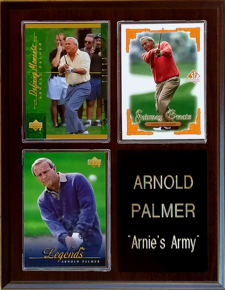 Arnold Palmer PGA  3-Card 7x9 Plaque