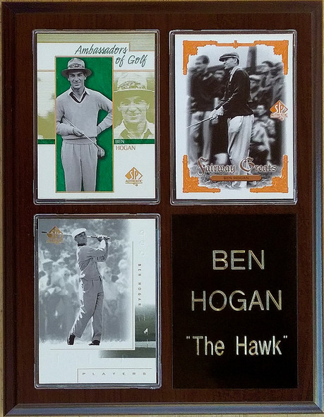 Ben Hogan PGA  3-Card 7x9 Plaque