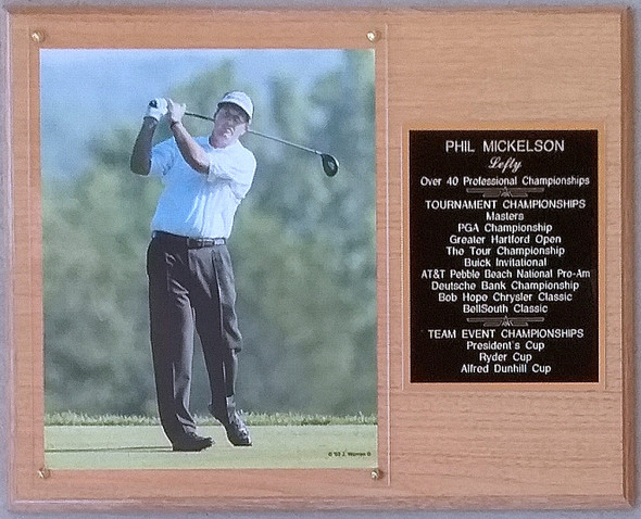 Phil Mickelson PGA 12x15 Stats Plaque