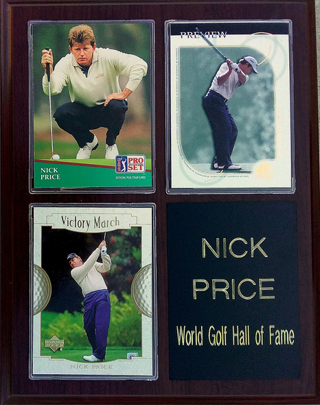 Nick Price PGA 3-Card 7x9 Plaque