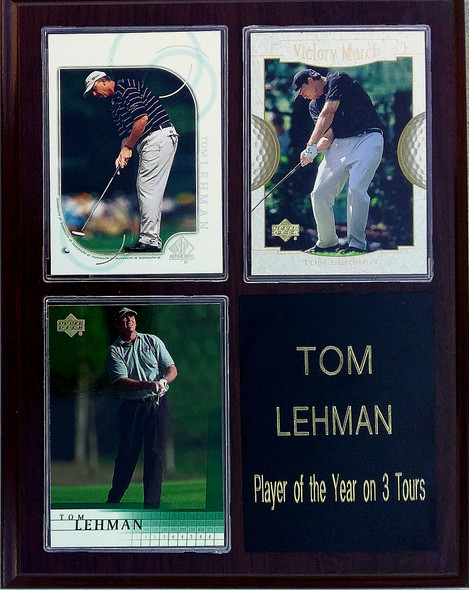Tom Lehman PGA 3-Card 7x9 Plaque