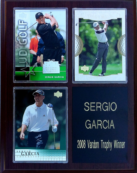 Sergio Garcia PGA 3-Card 7x9 Plaque