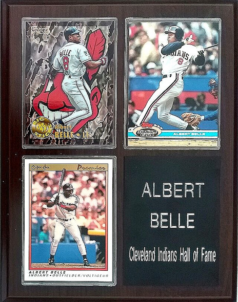 Albert Belle Cleveland Indians 3-Card 7x9 Plaque
