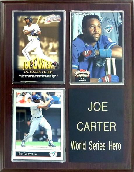 Joe Carter Toronto Blue Jays 3-Card 7x9 Plaque