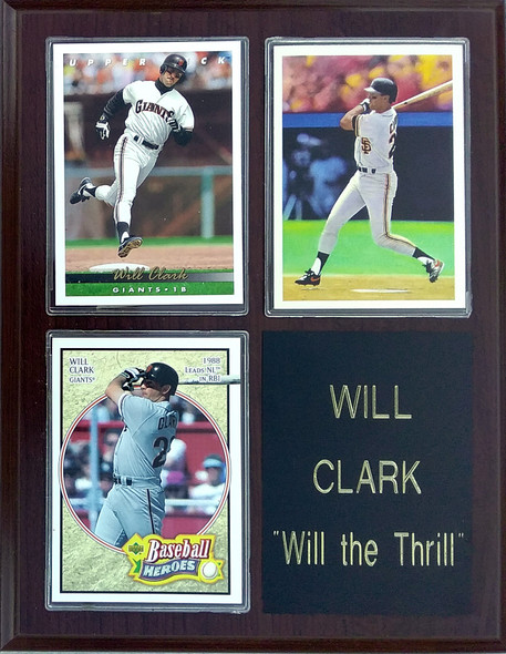 Will Clark San Francisco Giants 3-Card 7x9 Plaque