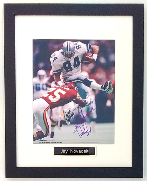 Jay Novacek Dallas Cowboys Autographed 8x10 Photo Matted in a 13x16 Frame