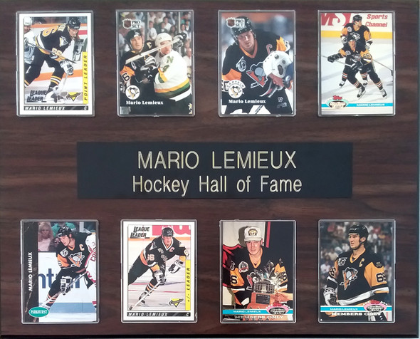 Mario Lemieux Pittsburgh Penguins 8-Card 12x15 Cherry-Finished Plaque