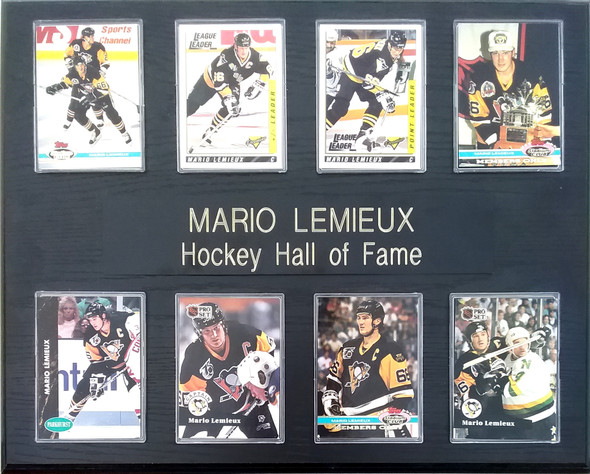 Mario Lemieux Pittsburgh Penguins 8-Card 12x15 Black-Oak Plaque