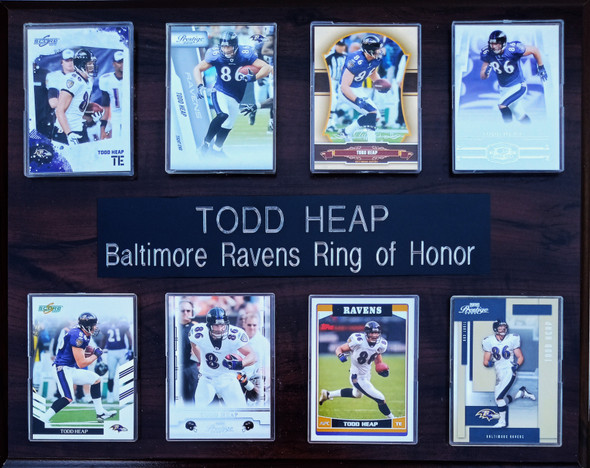 Todd Heap Baltimore Ravens 8-Card 12x15 Cherry-Finish Plaque