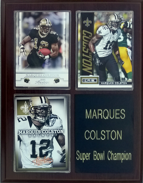 Marques Colston New Orleans Saints 3-Card 7x9 Plaque