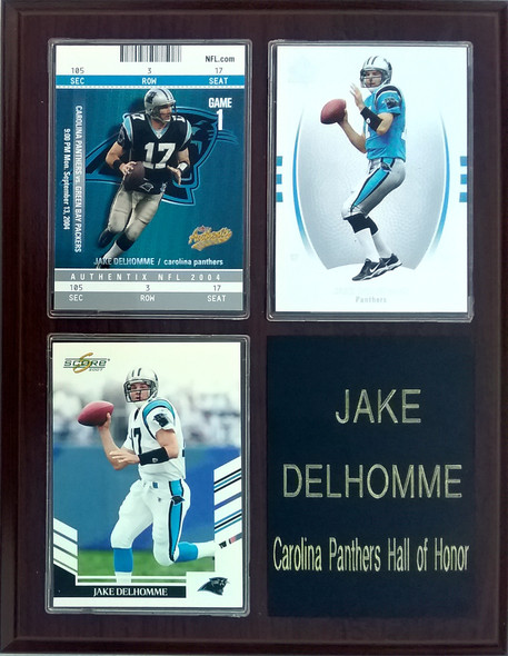 Jake Delhomme Carolina Panthers 3-Card 7x9 Plaque