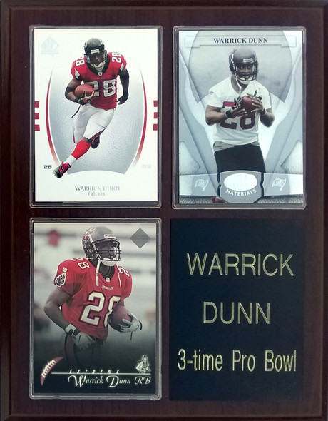 Warrick Dunn Tampa Bay Buccaneers 3-Card 7x9 Plaque