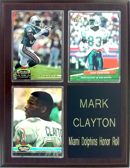 Mark Clayton Miami Dolphins  3-Card 7x9 Plaque