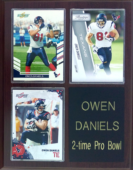 Owen Daniels Houston Texans 3-Card 7x9 Plaque