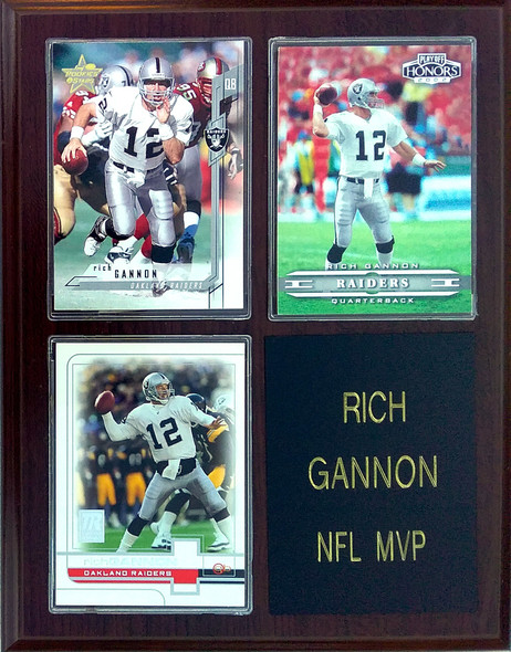 Rich Gannon Oakland Raiders 3-Card 7x9 Plaque Rich Gannon Oakland Raiders 3-Card 7x9 Plaque