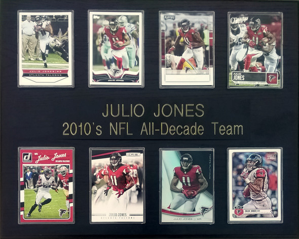 Julio Jones Atlanta Falcons 8-Card 12x15 Black-Oak Plaque